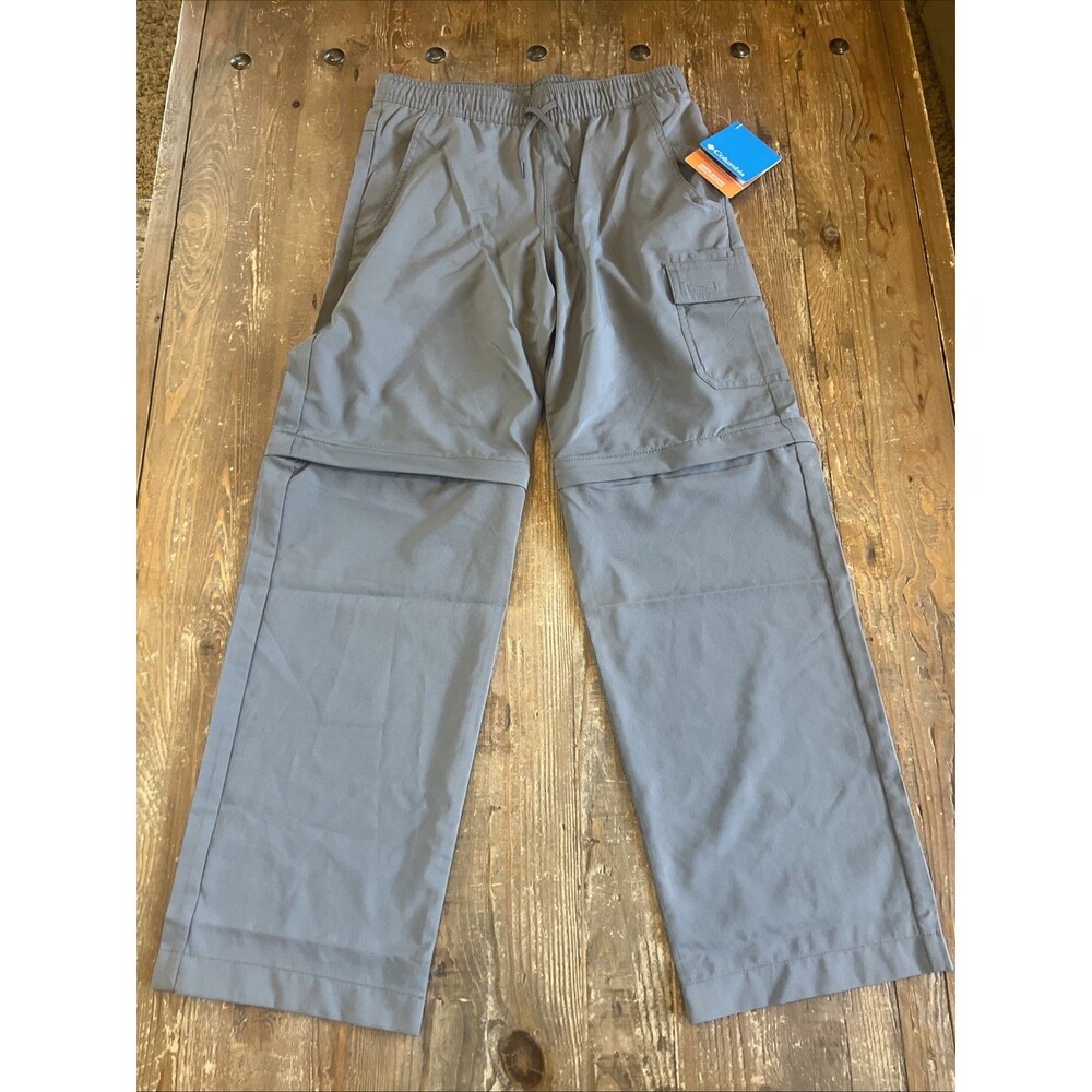 Columbia Youth M 10/12 Gray Silver Ridge Convertible Omni Shade Hiking Pants